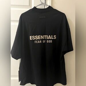 Fear Of God Essentials Black V Neck Shirt / Black Football Shirt